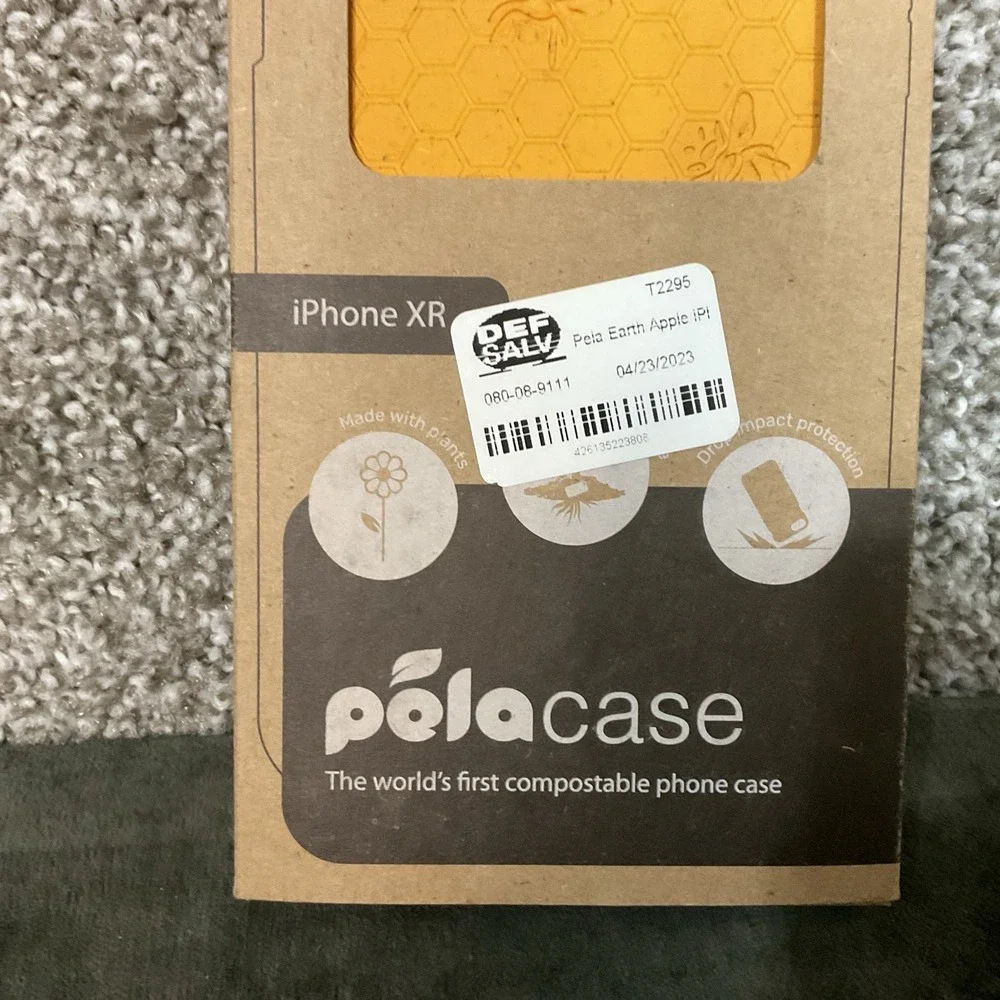 Pela Soft Phone Case for Apple iPhone XR - Honey Bee - Compostable NIP